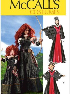 McCall's M6817 Girl's Scottish Princess and Vampire Halloween Costume